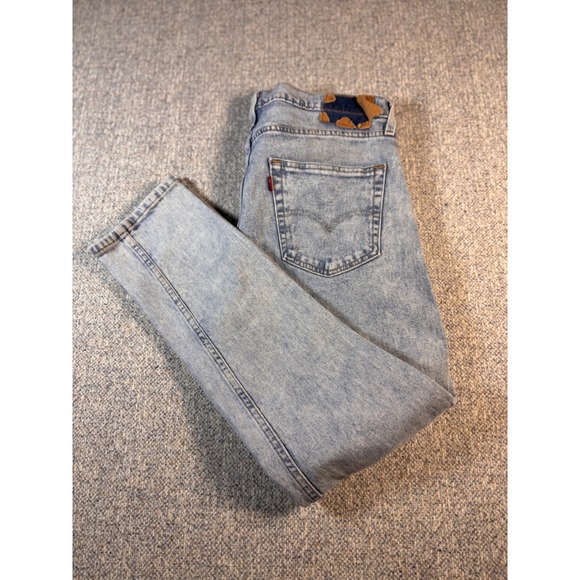 Levis 501 Waterless Mens Light Wash Jeans W34 L30 Straight Leg Denim - Picture 6 of 6